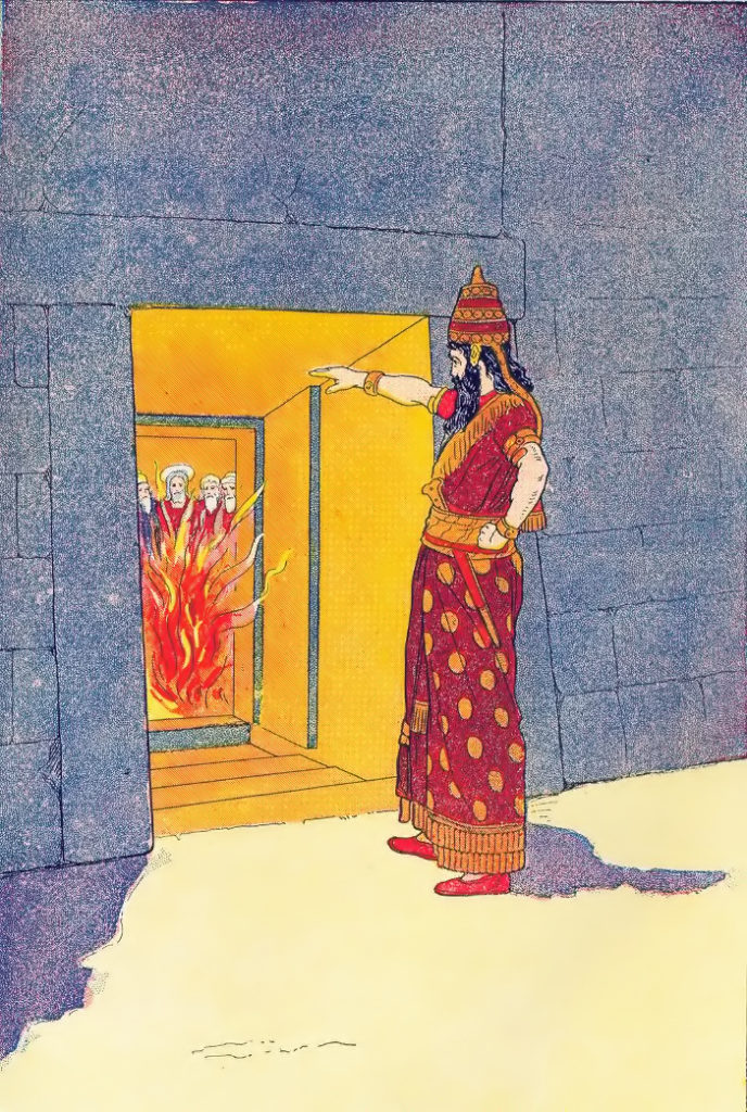 Nebuchadnezzar before the fiery furnace Daniel 3:26