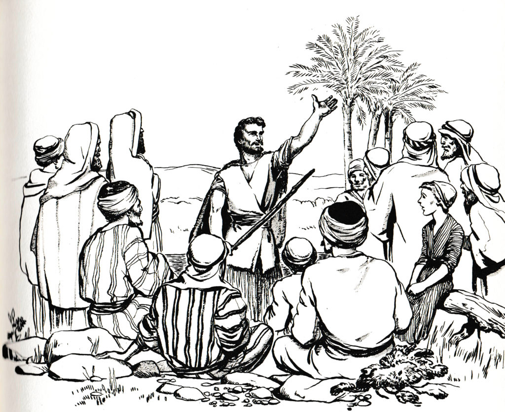 John the Baptist preaching in the wilderness (Matthew 3:1)