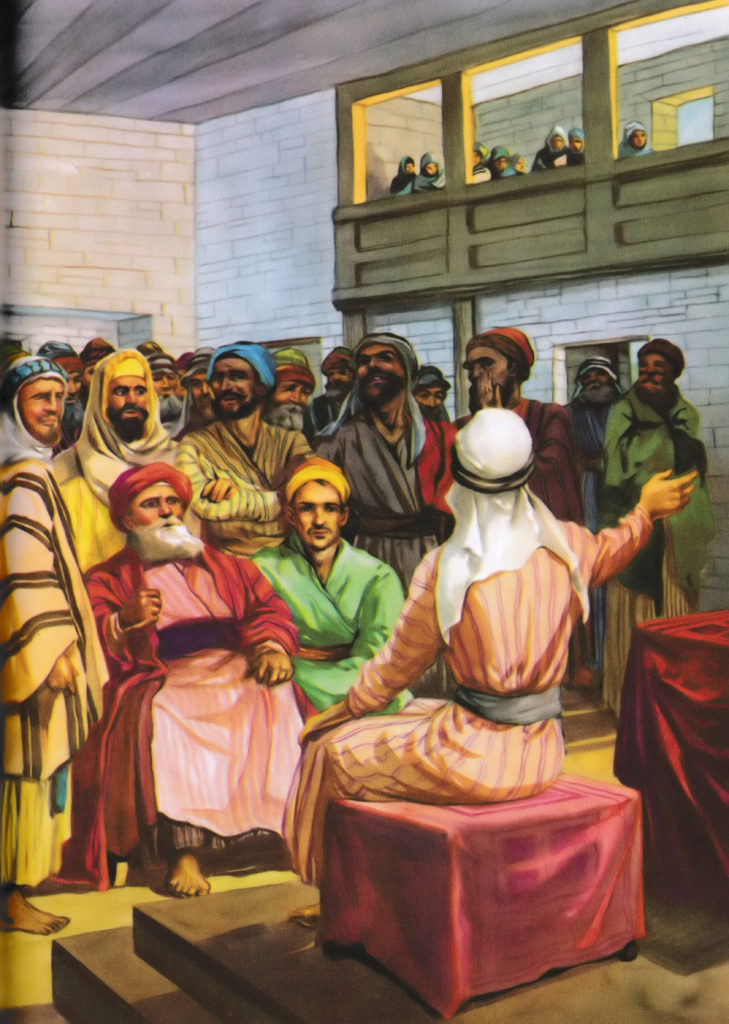 Jesus tells them Isaiah was fulfilled (Luke 4:20-22)