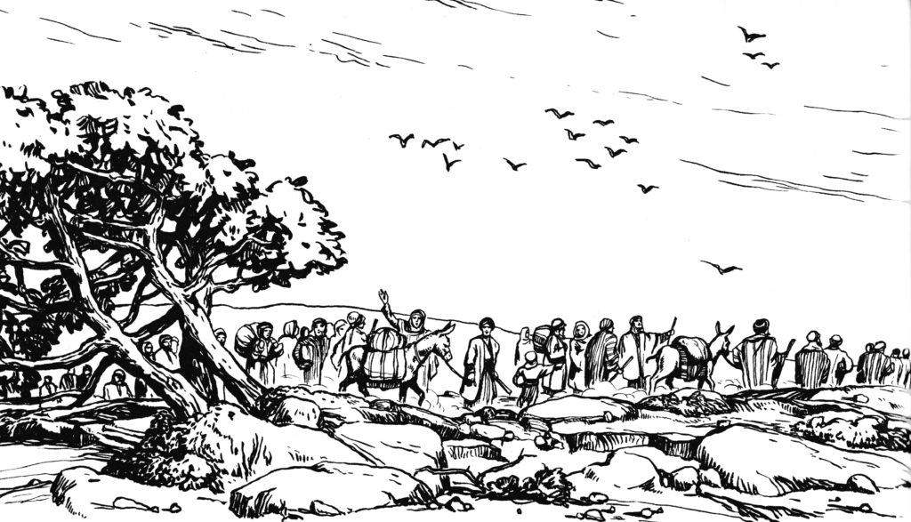 People traveling to Jerusalem for a feast (John 11:55)