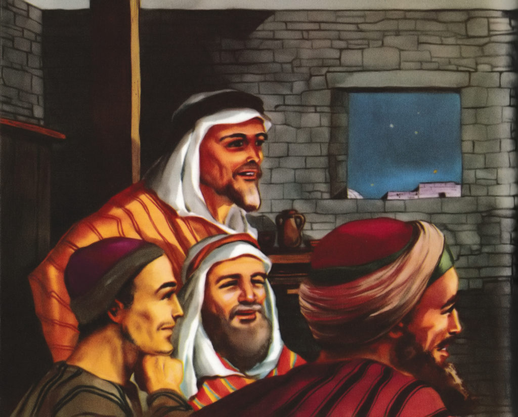 Disciples gather in an upper room (John 20:19)