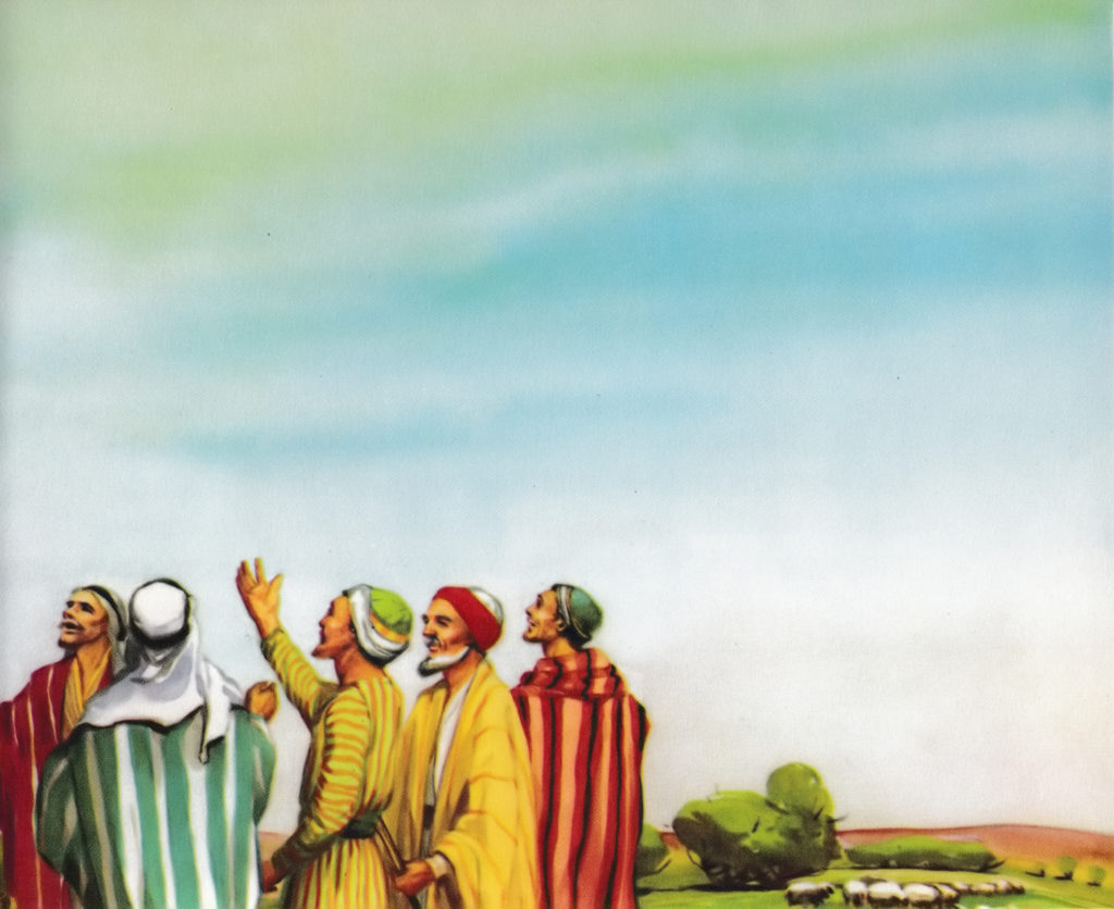 Jesus ascends into heaven (Acts 1:9-10)