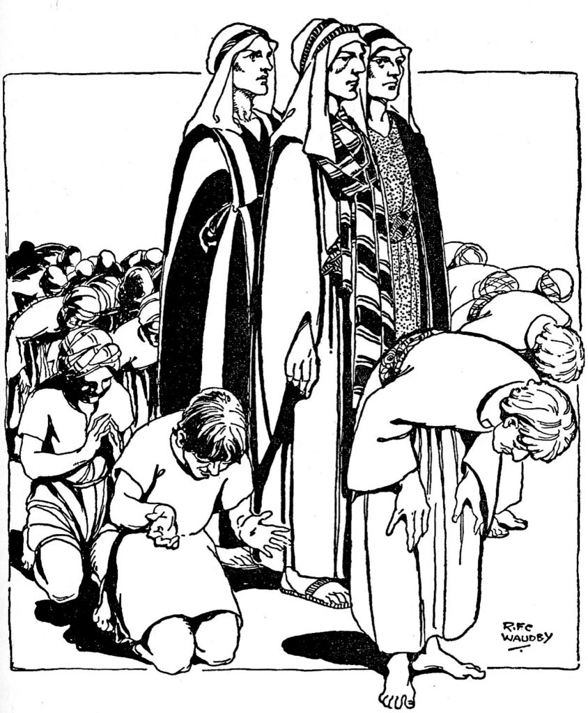 Shadrach, Meshach, and Abed-nego did not worship the idol (Daniel 3:12)