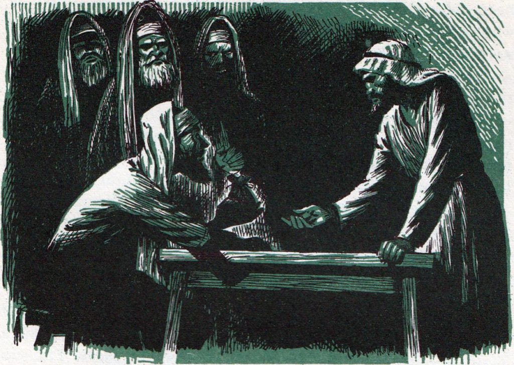 Judas Is Offered Thirty Pieces of Silver to Betray Jesus (Matthew 26:15)