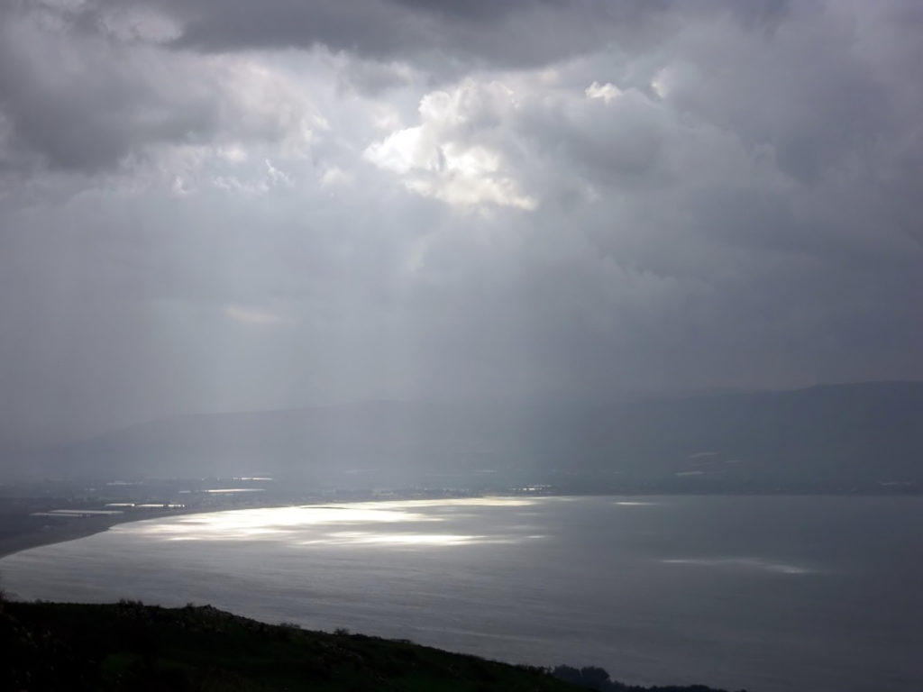 The Sea of Galilee during a Rain